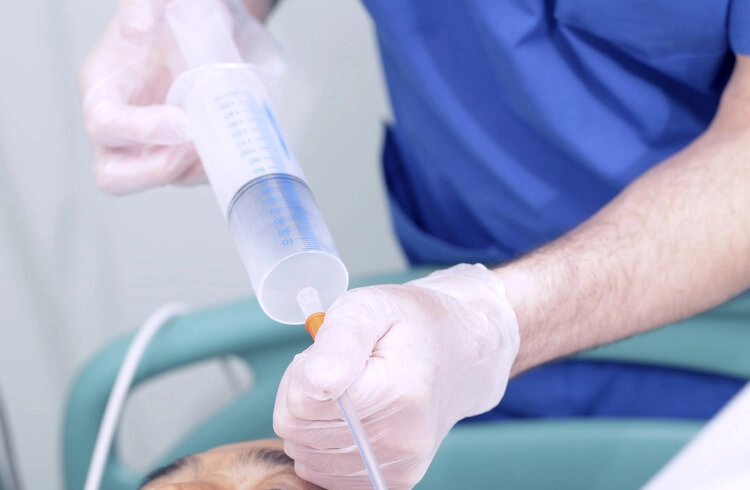 Professional doctors are using tube feeding methods.