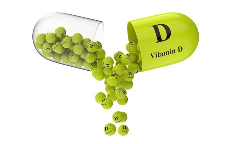 Conceptual diagram of vitamin D capsule.