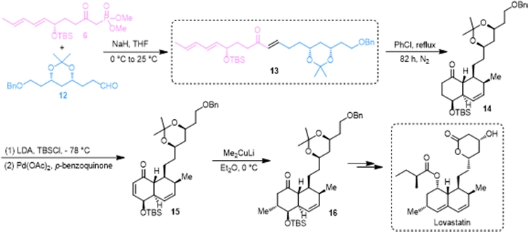 Ingredient diagram of lovastatin.