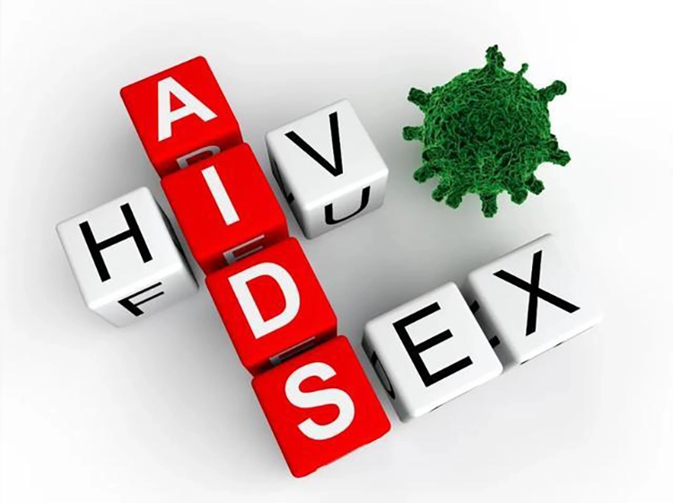 Creative promotional image of AIDS, HIV, SEX.