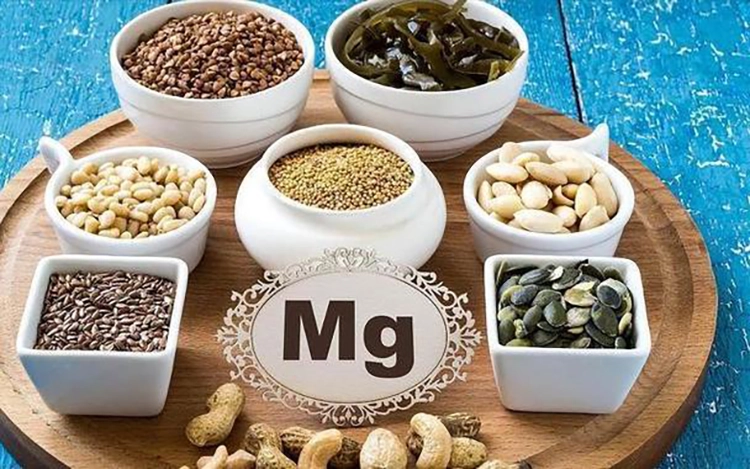 Several foods related to magnesium.